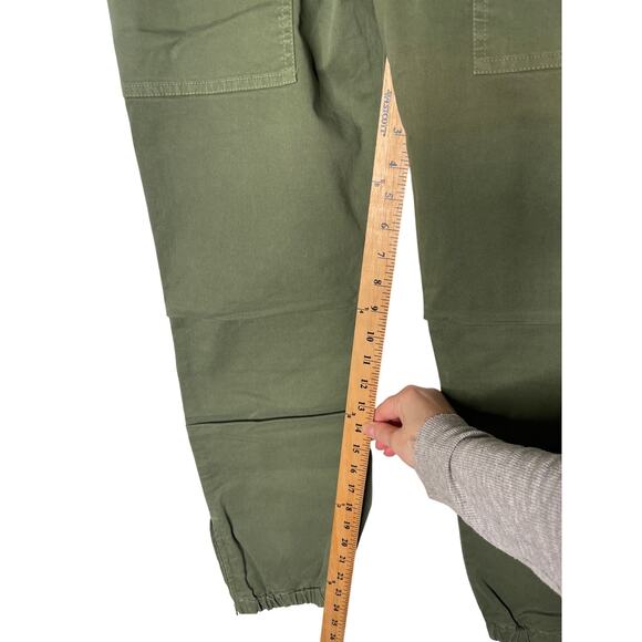 NEW! Nili Lotan 4 French Military Pants Slouchy Cropped Cargos Cotton Army Green - Picture 9 of 12